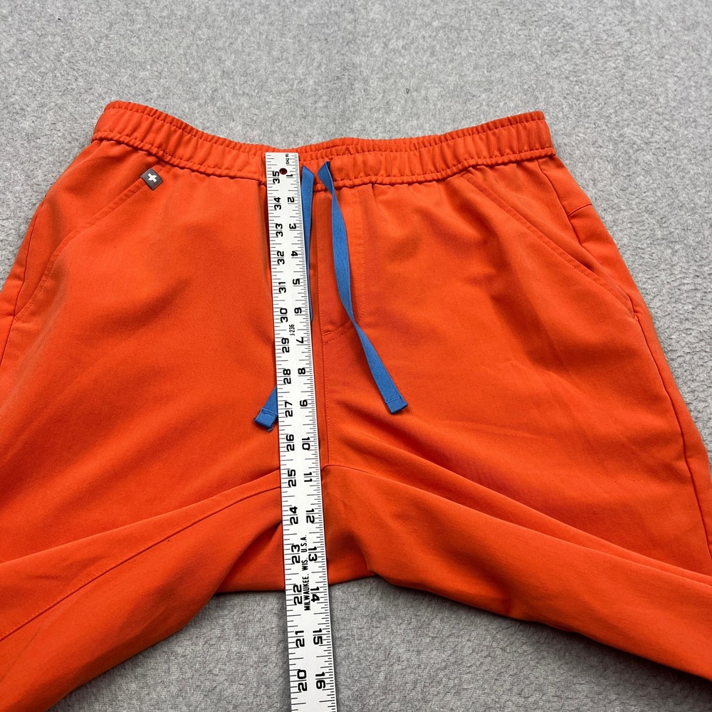 FIGS Scrub Set Mens Medium Orange Tansen Jogger Pants + Leon V-Neck Top 2pc Lot - Picture 7 of 16